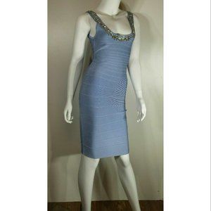 Parker Embellished Dress, Light Blue, Womens Size X-Small